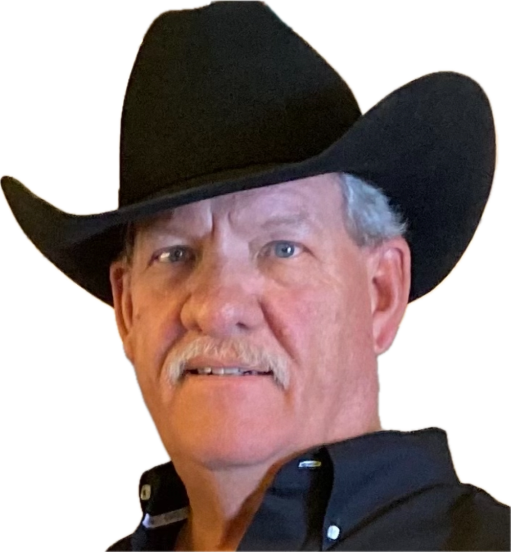 A man in a cowboy hat and black shirt.